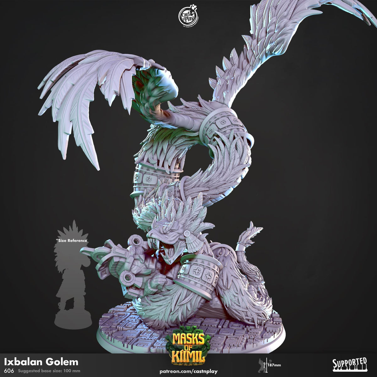 Dragon Miniature - resin tabletop miniature front view