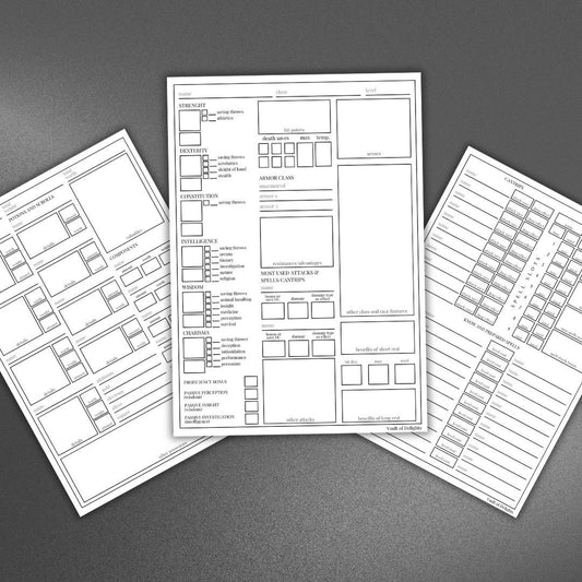 Character Sheet - Alternate view 2