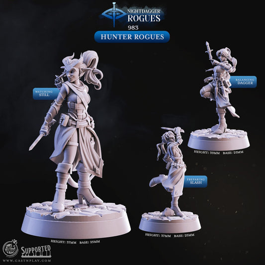 Tiefling Rogue Miniature - Alternate view 2