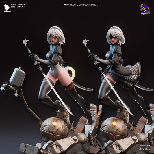 2b Resin Miniature Figurine Game Character NieR: Automata Gift for Him Her Birthday Gift Anime