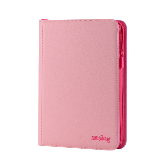Sanseking 9-Pocket PU Zipper Card Binder - 360 Cards - Pink - official Sanseking product image