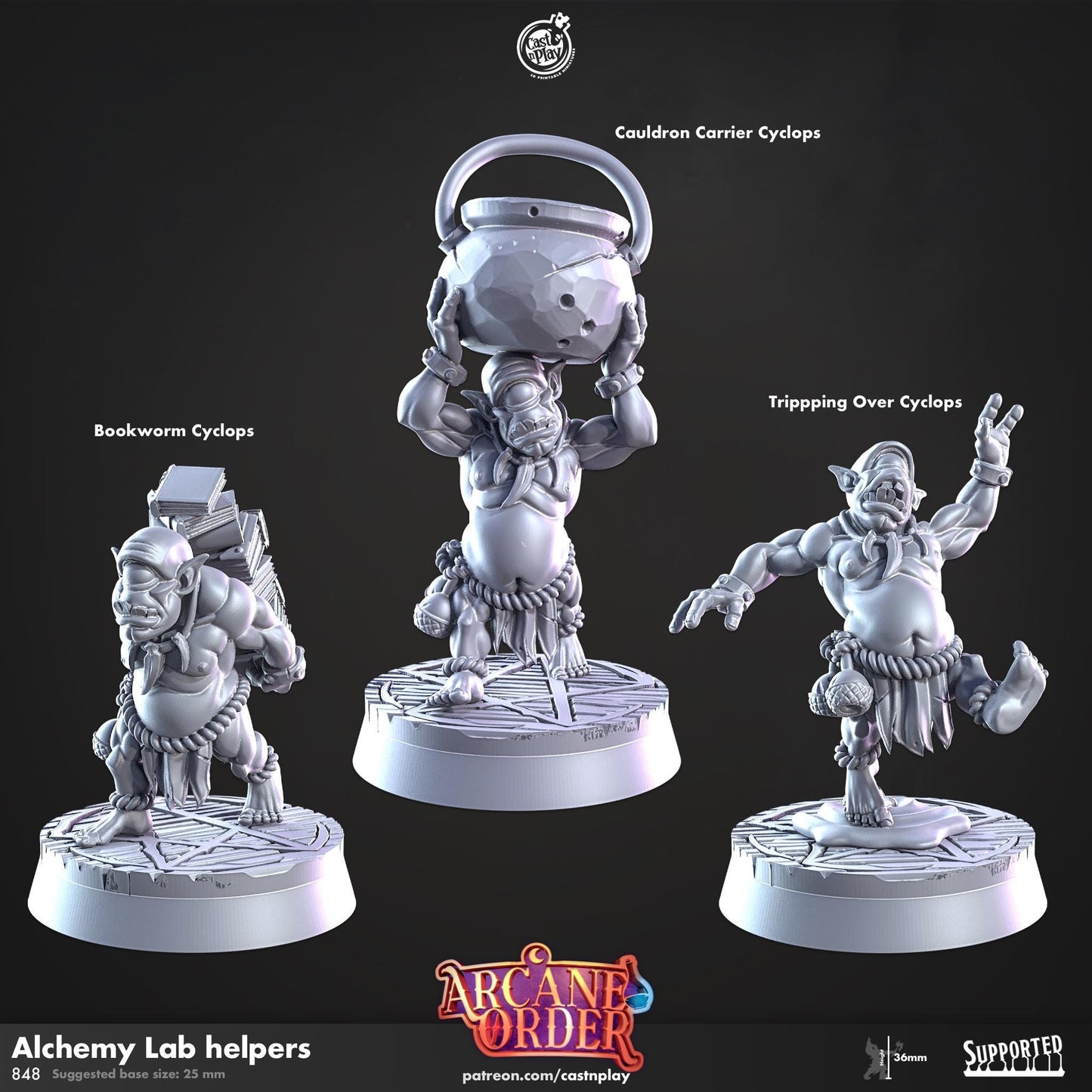 Cyclops Miniature - resin tabletop miniature front view