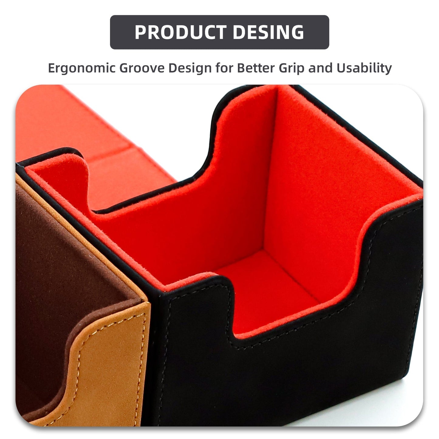 Sanseking Horizontal PU Leather Deck Box 100+ - official Sanseking detail and feature view 4