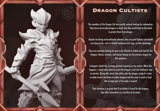Human Cultist Fighter Miniature - Alternate view 2