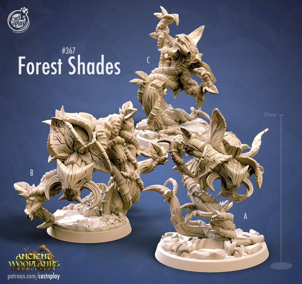 Forest Creature Miniature - resin tabletop miniature front view