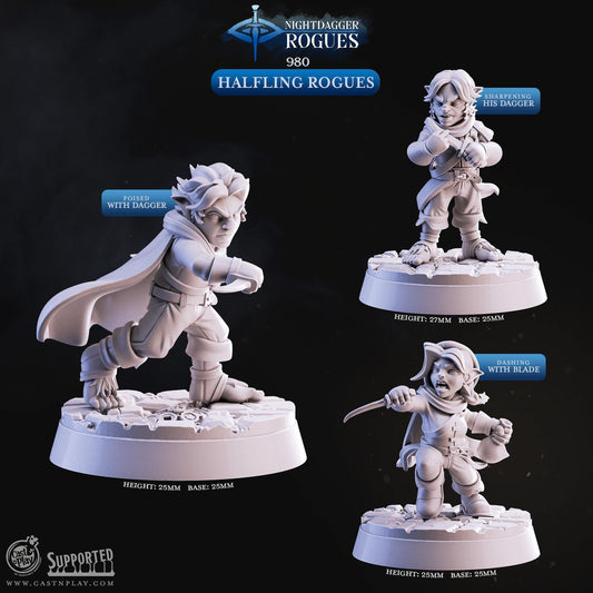 Halfling Rogue Miniature - Alternate view 2