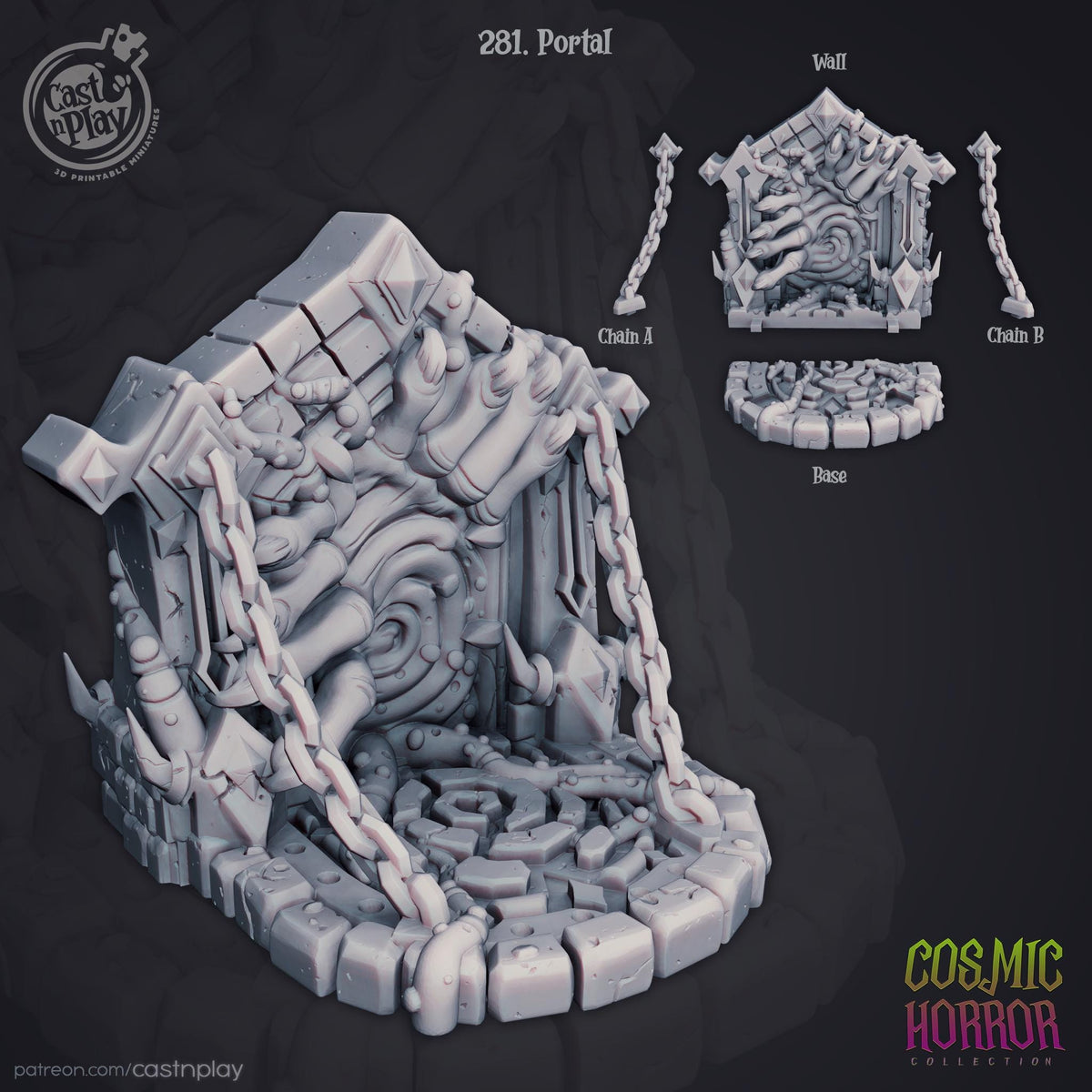 Cosmic Horror Terrain - resin tabletop miniature front view