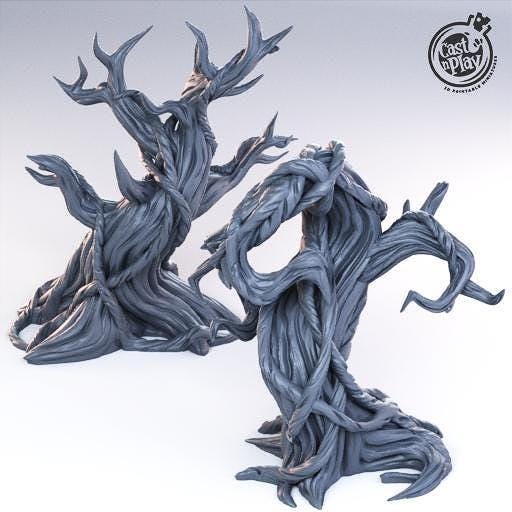 Dead Tree Chest Scatter Terrain - resin tabletop miniature front view