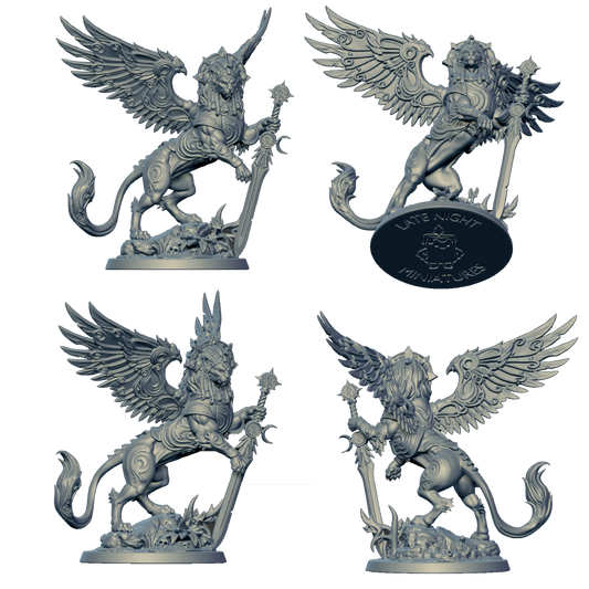 Sphinx miniature by Late Night Miniatures - alternate view