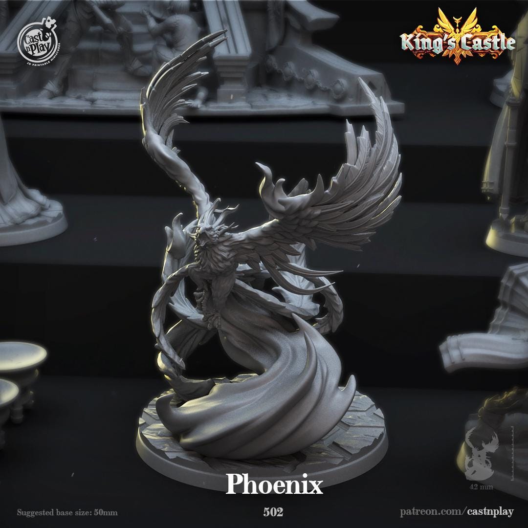 Phoenix Miniature - resin tabletop miniature front view