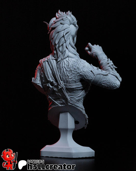 Karlach Bust Resin Miniature Figurine | BG3 | Baldurs Gate 3 | Game Character Gift for Him Her Birthday Gift Christmas Anime