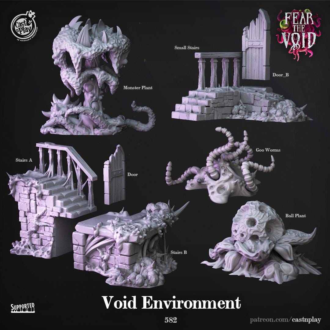 Fear the Void Void Dungeon Terrain Set - resin tabletop miniature front view
