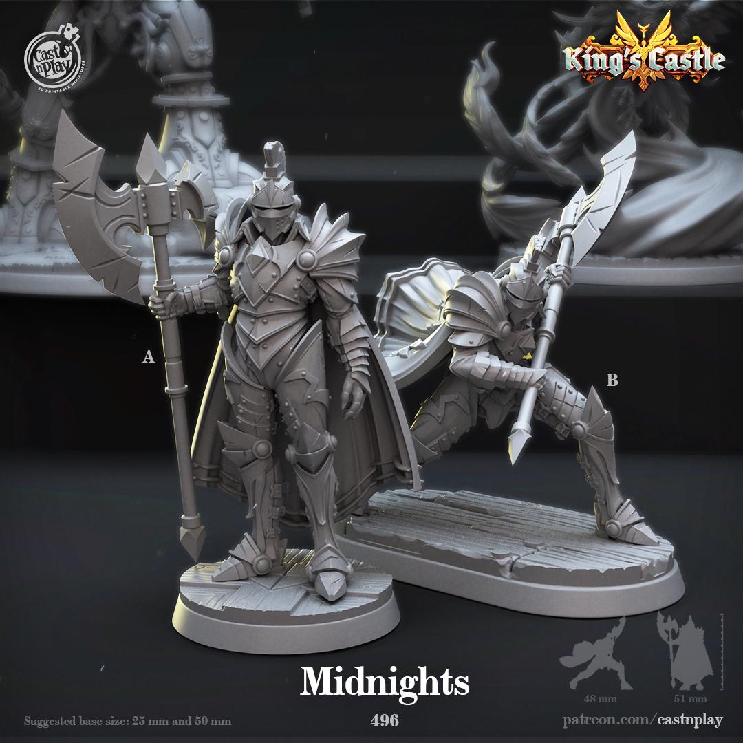 Knight Paladin Miniature - resin tabletop miniature front view