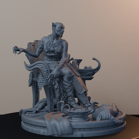 Daughters Of Sekhmet Egyptian Fantasy Miniatures - Daughters of Sekhmet Pose 01 - front right three-quarter view