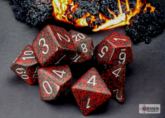 Chessex Speckled Silver Volcano Polyhedral 7-Dice Set product image