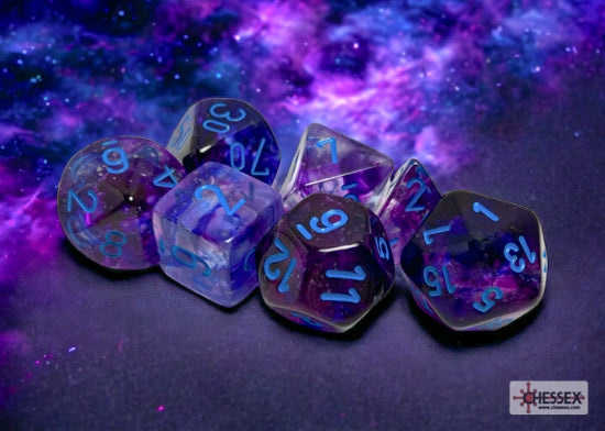 Chessex Nebula Nocturnal/blue Luminary Polyhedral 7-Dice Set alternate product image 2
