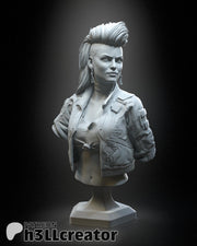 Rogue Amendiares Bust - Cyberpunk 2077 - resin tabletop miniature front view