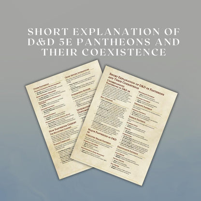 Short Explanation of Pantheons and Their Coexistence