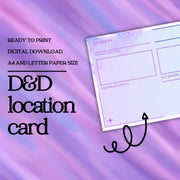 Location Card - digital download preview