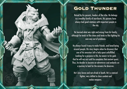 Tabaxi Fighter Miniature - Alternate view 2
