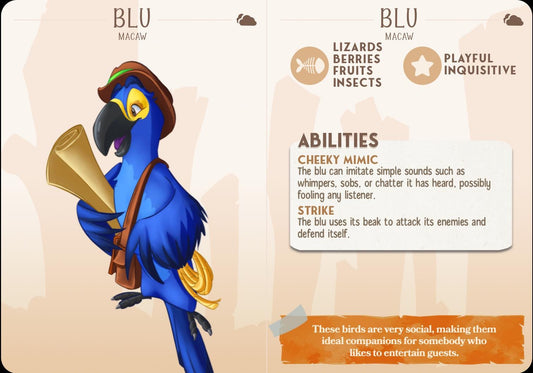 Macaw Parrot Bird Animal Companion Miniature - Alternate view 2