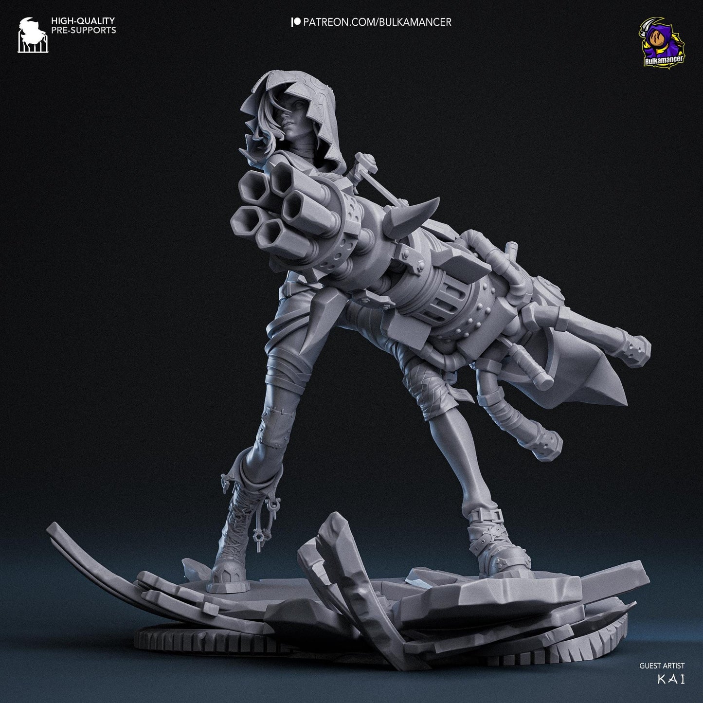 Jinx Franctured Resin Miniature Figurine Game Character League of Legends Arcane Gift for Him Her Birthday Gift Anime