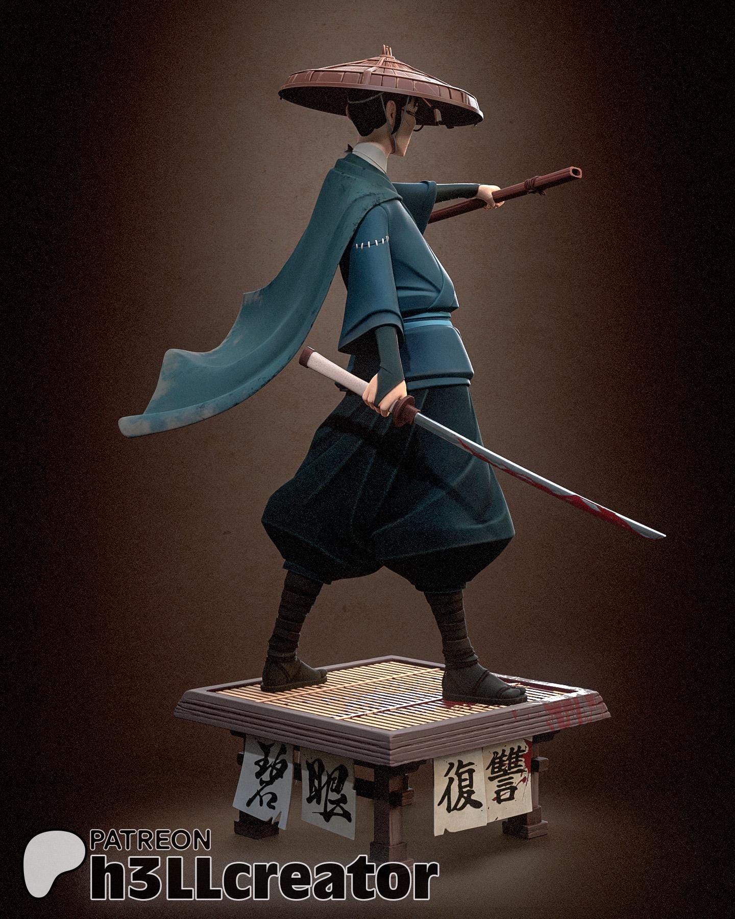 Mizu Blue Eye Samurai Figure - Alternate view 3