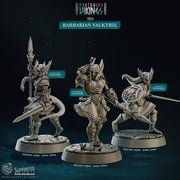 Female Paladin Miniature - resin tabletop miniature front view