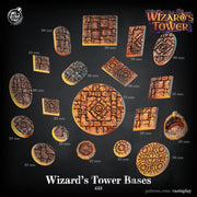 Wizards Tower Bases Set - resin tabletop miniature front view