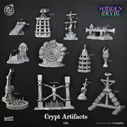 Hidden Crypt Crypt Artifacts Terrain Set - resin tabletop miniature front view