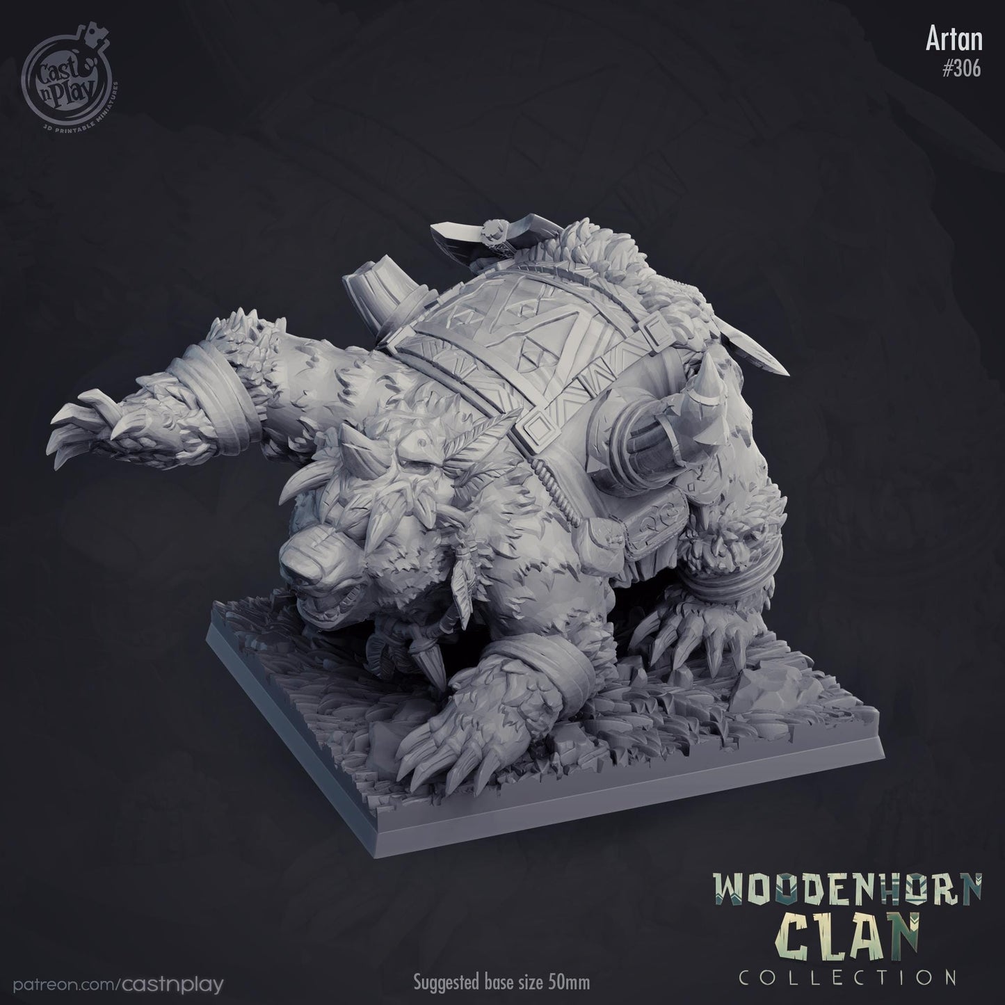 Brown Bear Druid Miniature