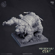 Brown Bear Druid Miniature - resin tabletop miniature front view