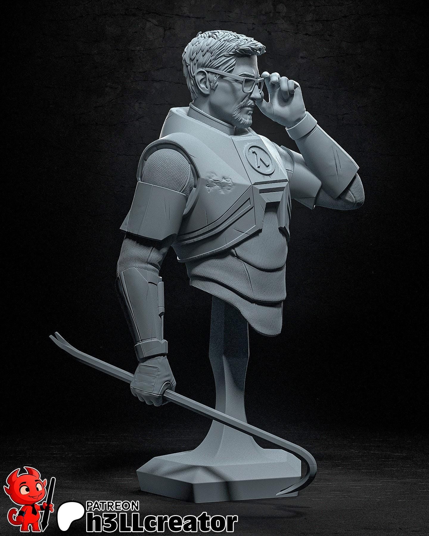 Gordon Freeman Half Life Bust - Alternate view 2