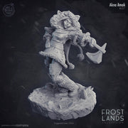 Versatile Human Fighter & Druid Miniature - resin tabletop miniature front view