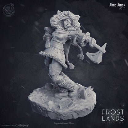 Versatile Human Fighter & Druid Miniature