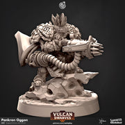 Dwarf Gunslinger, Artificer & Hunter Miniature - resin tabletop miniature front view