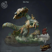 Crocodile Folk Miniature - resin tabletop miniature front view