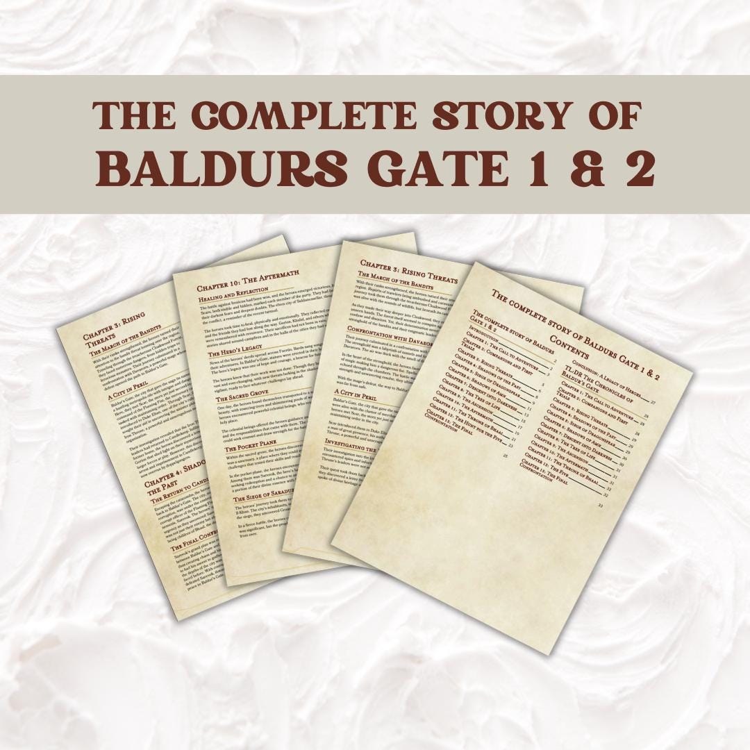 The Complete Story of Baldur's Gate 1 and 2
