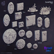 Midnight Curse Bases Set - resin tabletop miniature front view