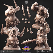 Giff Fighter Miniature - resin tabletop miniature front view
