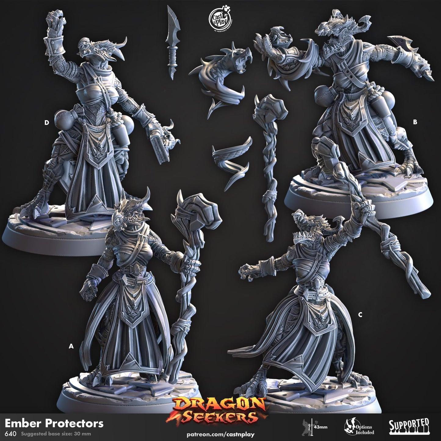 Dragonborn Sorcerer Miniature