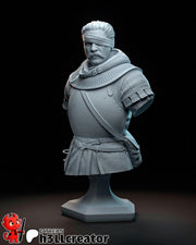 Jan Zizka Bust - Kingdom Come: Deliverance 2 - resin tabletop miniature front view