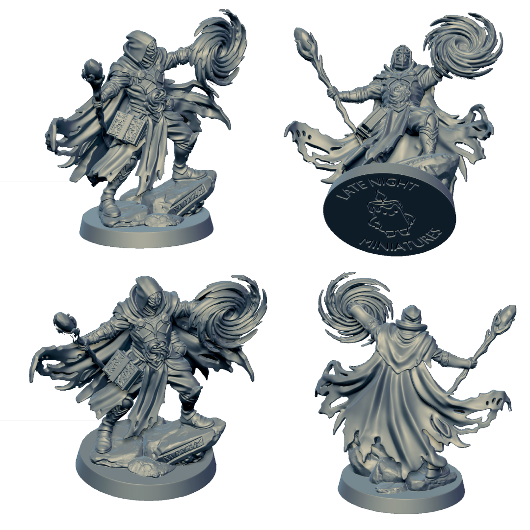 Portal Mage miniature by Late Night Miniatures - alternate view
