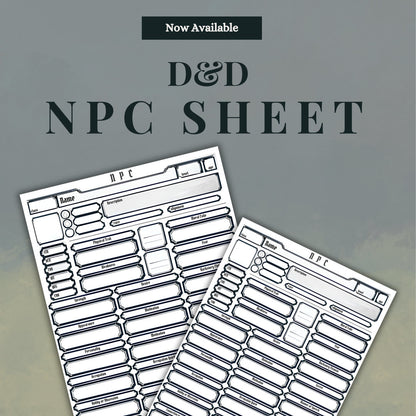 Fillable NPC Sheet