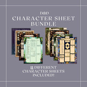 Character Sheet Bundle - digital download preview