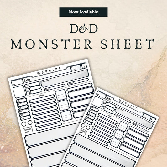 Fillable Monster Sheet