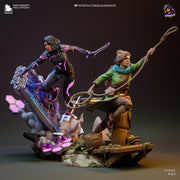 Mio and Zoe Split Fiction Diorama Figure - resin tabletop miniature front view