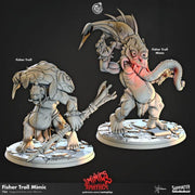Troll Mimic Miniature - resin tabletop miniature front view