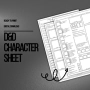 Character Sheet - digital download preview