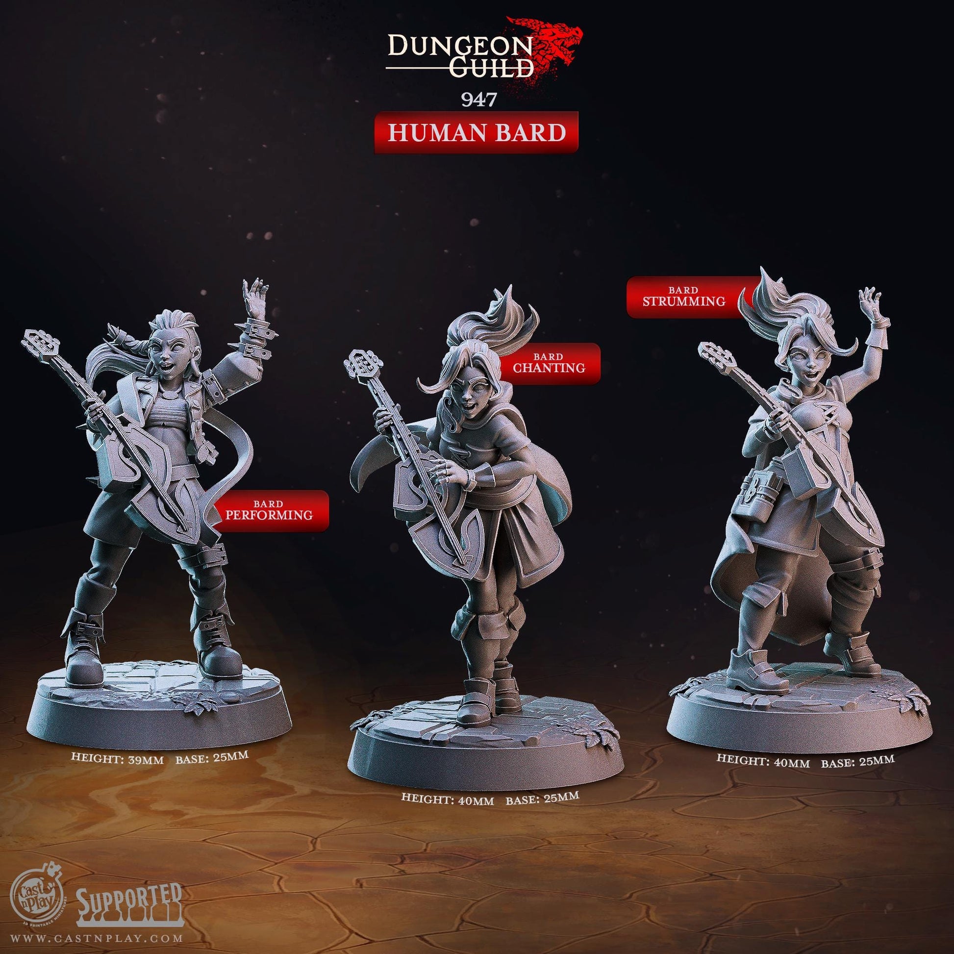 Human Bard Miniature